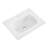 White Acrylic Rectangular Drop-In White Bathroom Sink 23 5/8'' X 18 1/8'' With Overflow and Faucet Hole