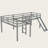 L-Shaped Twin Size Loft Bed with Slide & Widened Ladder | Corner Design, Solid Wood Frame & Space-Saving Layout-816998575