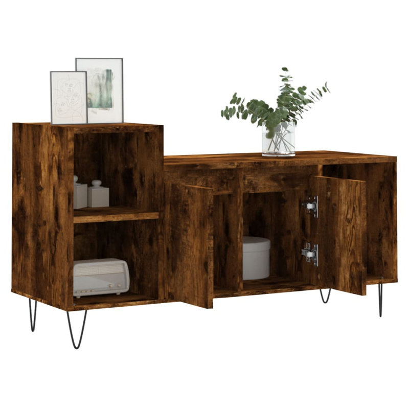 Gallaudet Unfinished TV Stand for TVs up to 32", Smoked oak