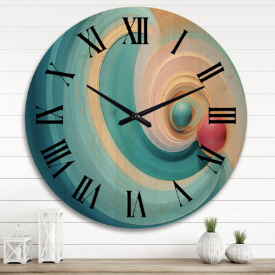 Horloge murale en bois massif Andreaus