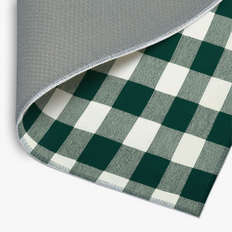 Tapis d'intérieur et d'extérieur à carreaux gris, Rectangulaire 2 pi x 3 pi