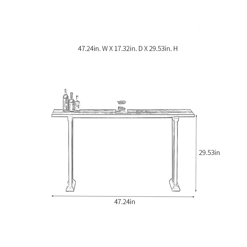 Console Minimalist, H 29,53 po x l 47,24 po x P 17,32 po