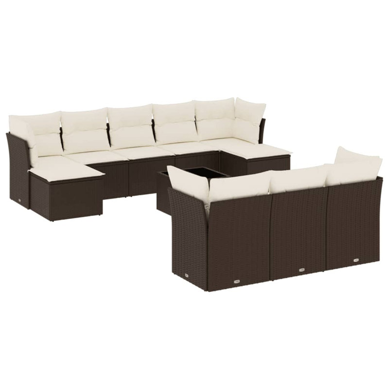 Ensemble de canapé de jardin modulaire en rotin PE Vidaxl