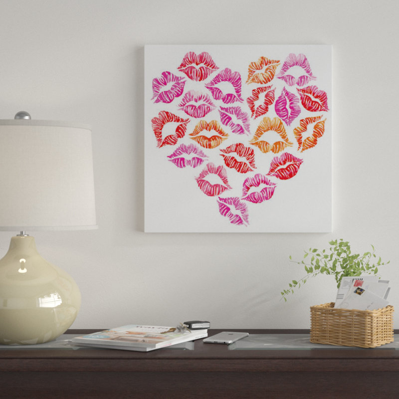 « baiser iii », impression sur toile tendue, H 12 po x l 12 po x P 0,75 po, Pas de tapis, Toile tendue