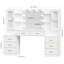 Elowen Dressing Table with Mirror，Modern Makeup Vanity Set for Bedroom