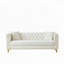 Canapé Chesterfield en velours à 3 places avec siège à boutons cloutés modernes pour salon et bureau-863990230