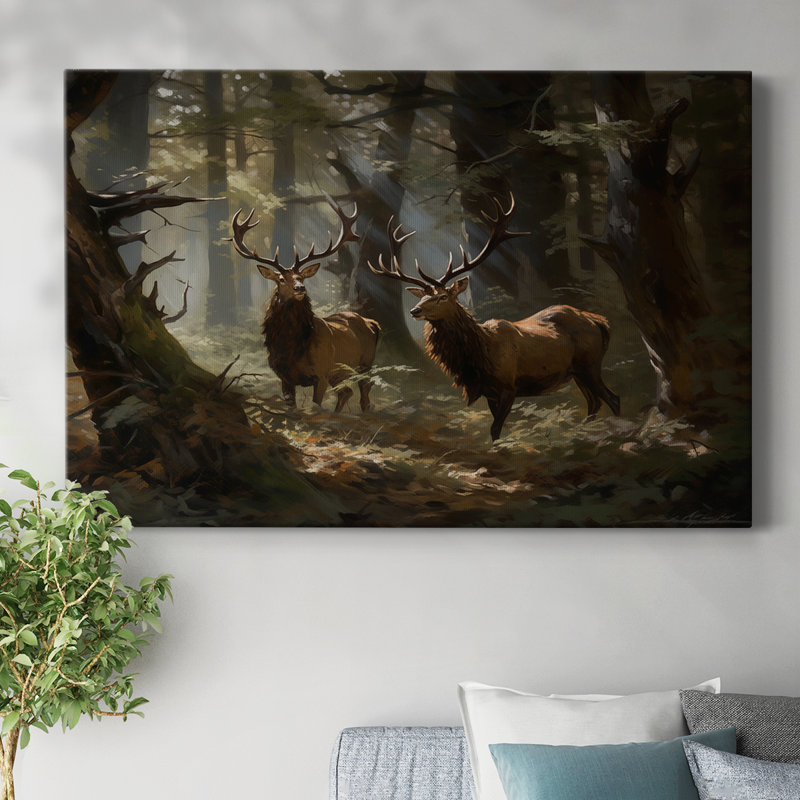 Animaux, série de paysages, H 12 po x l 18 po