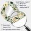 Botanical Wanderlust vert et blanc - miroir de forme unique Boho, miroir mural décoratif asymétrique vert, impression d'art en métal-107230209