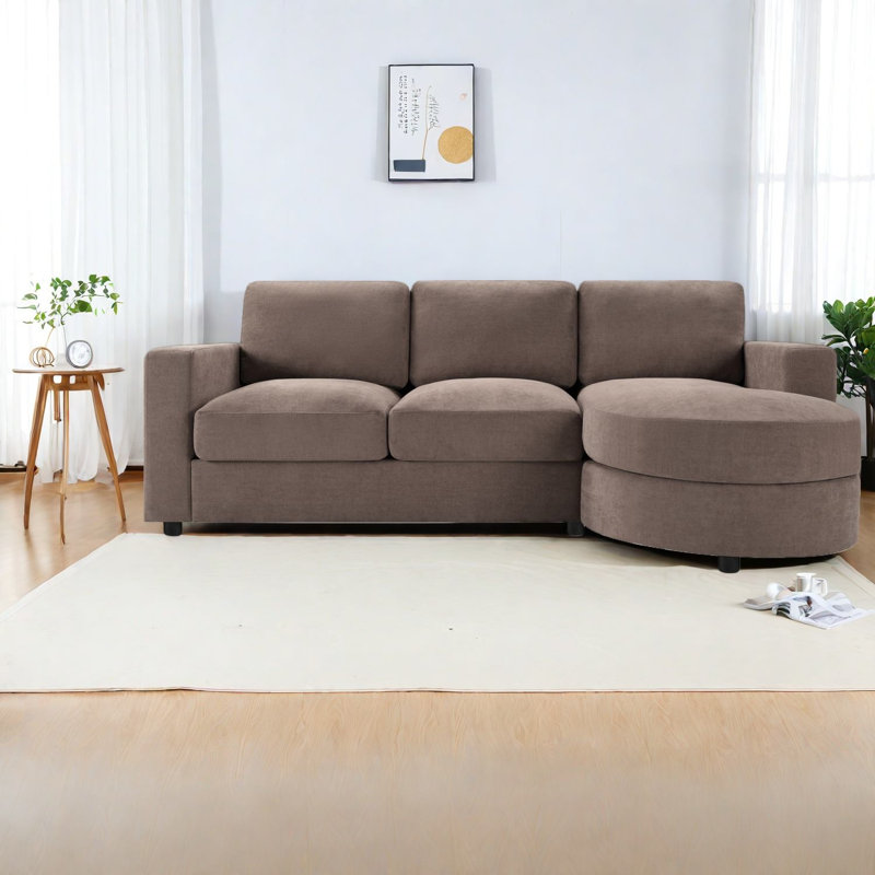 Canapé modulaire en chenille 84,6 po