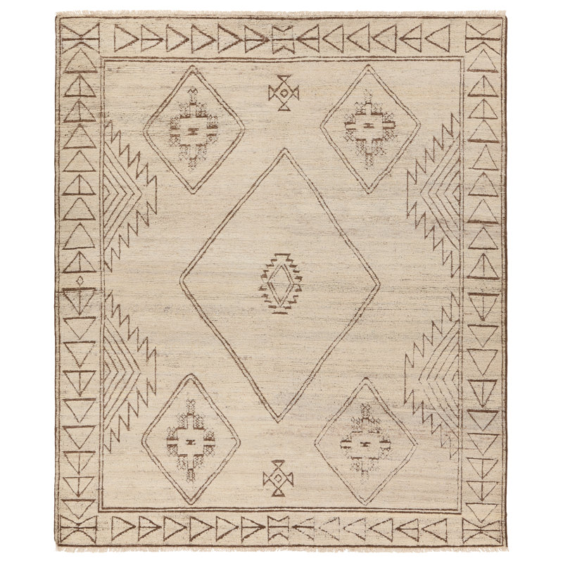 Zayda Handmade Wool Oriental Area Rug, Rectangle 9' x 12'