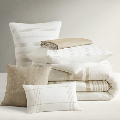 6 - Piece, King, Cotton , Oversized Comforter , Proof, Modern Look King Size, Cotton, Filling, Split Corners