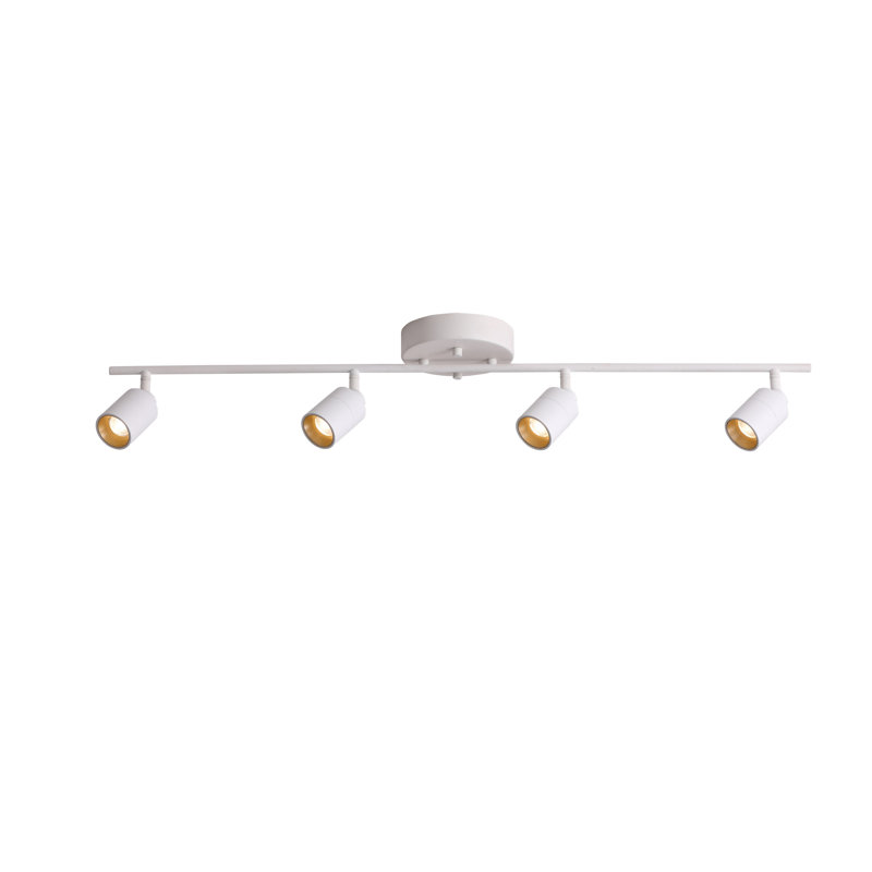 White 4-Head LED Track Light with Adjustable Spotlights