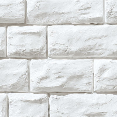 Peel and Stick Wallpaper White Stone Brick Modern Rustic Minimalist Neutral aesthetic Contact Paper Removable Self Adhesive Wall Mural Wall Decor for Bedroom Kitchen Cabinets 17.7in x 118in