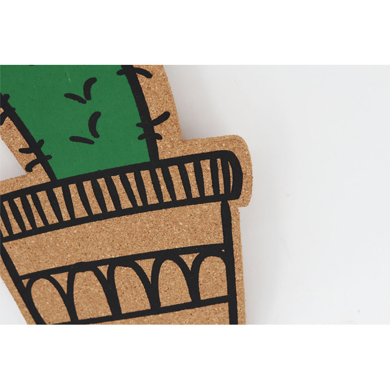 Tableau de cork / tableau d'affichage mural en forme de cactus
