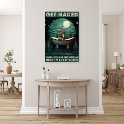 Marq Woman In Bathtub Get Naked On Canvas Print