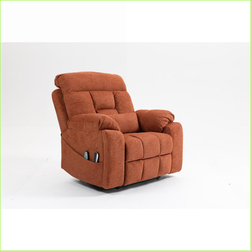 Lift Recliner for Big &amp; Tall, Oversized Electric Chair with Heating Massage, 180° Flat Lay, OKIN Motors | Velvet | Charcoal Gray