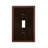 Amerelle Metro Aged Bronze 1 gang Die-Cast Metal Toggle Wall Plate 1 pk