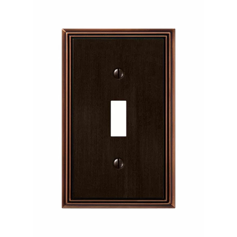 Amerelle Aged Bronze 1-Gang Toggle Wall Plate
