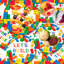 Building Block Party Supplies Tableware-66pcs Colorful Building Block Birthday Party Decorations set
