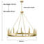 Lustre en roue de chariot à 12 lumières de style bougie Madalyn-1400732356
