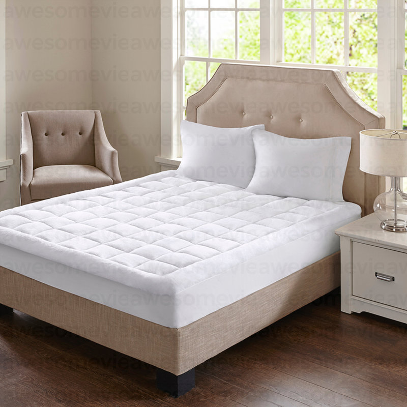 Surmatelas moelleux imperméable hypoallergénique en duvet synthétique, Grand