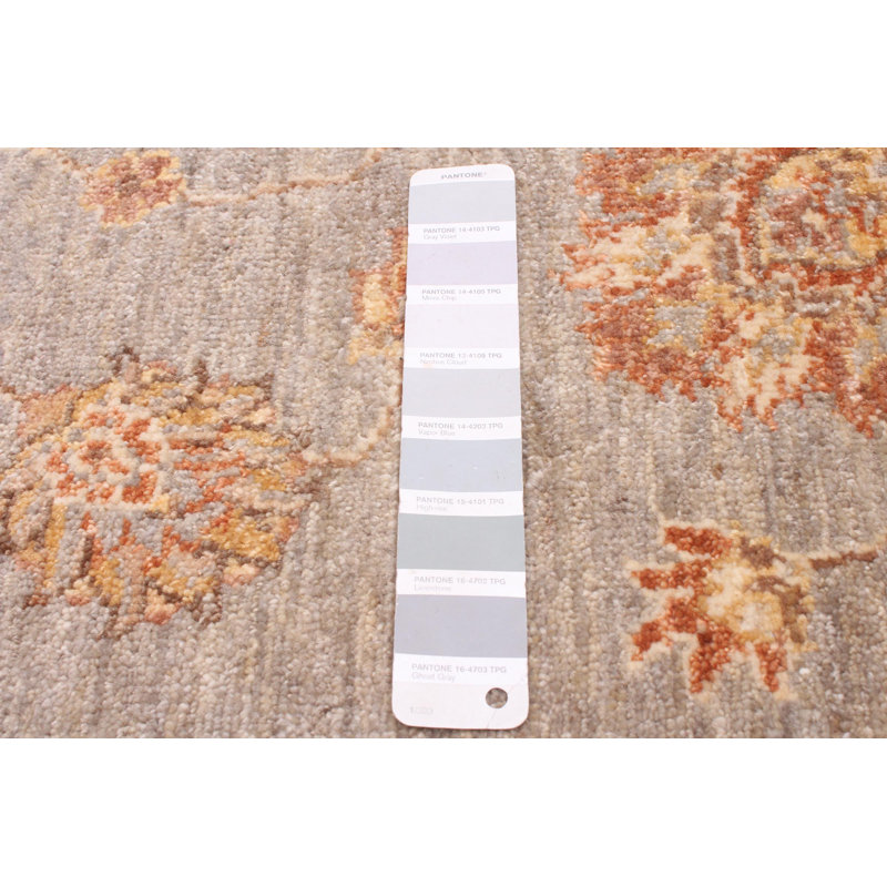 Tapis gris Peshawar Oushak 5 pi 8 po x 8 pi 2 po