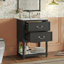 Meuble-lavabo de 24 po avec lavabo en céramique, armoire de salle de bain avec deux tiroirs à fermeture en douceur et une tablette ouverte-129597766
