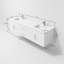 Ensemble de meuble-lavabo double mural 72 "Geneva-705925684-790433020