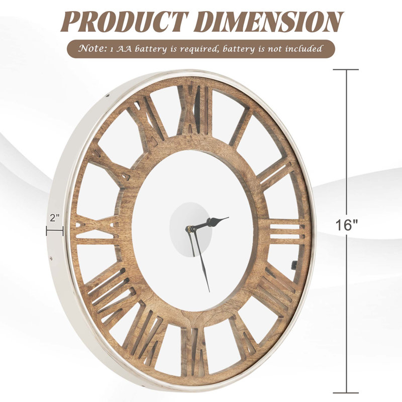 Sundara Stainless Steel Wall Clock, Small