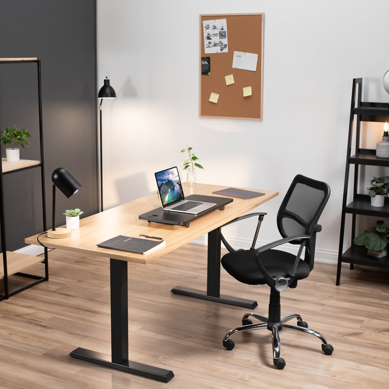 Montant de bureau simple noir