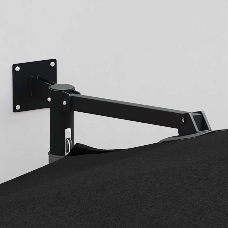 Wall Mount Parasol, Black, 148cm H x 248cm W x 248cm D