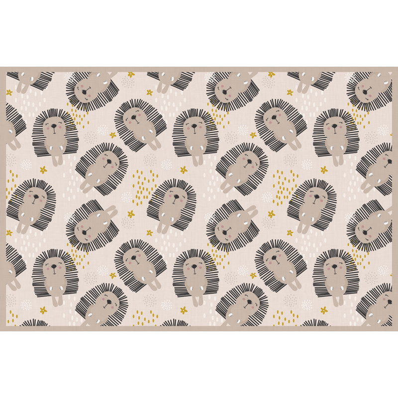 Saarim Vinyl Machine Printed Area Rug, Rectangle 133 x 200cm