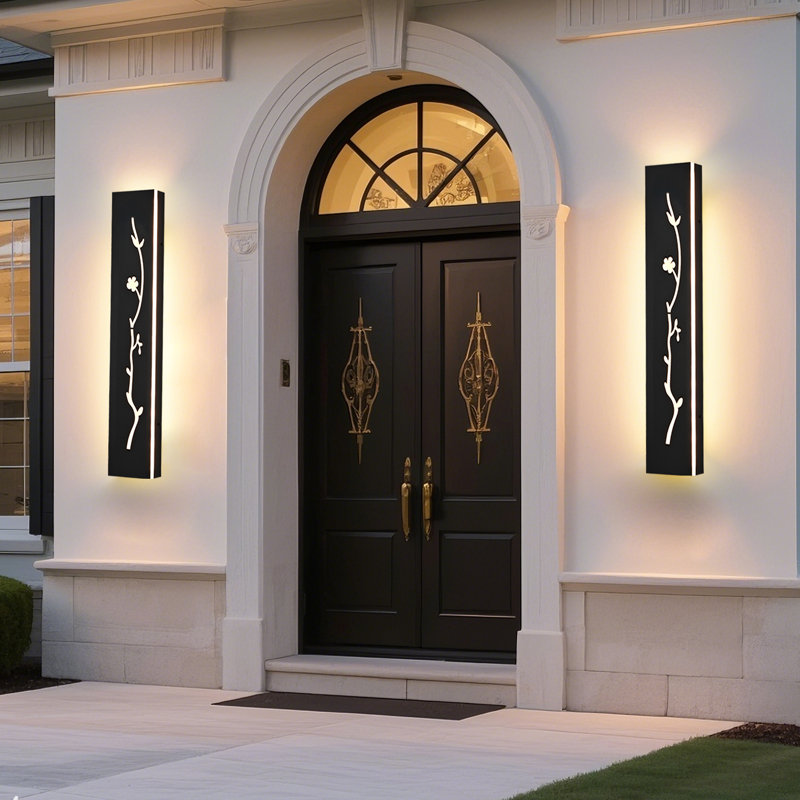 2 Pack 32Inch Outdoor Wall Lights Modern Long LED Wall Sconce, LED Waterproof IP65 Outdoor Garage Lights 3000K Wall Mount Exterior Light Fixture For House Garage Patio