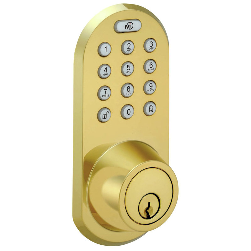 Verrou électronique keypless entry, Laiton poli