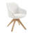 Brister 23" Blue Fabric And Natural Swivel Accent Arm Chair-2015706259-2015706258