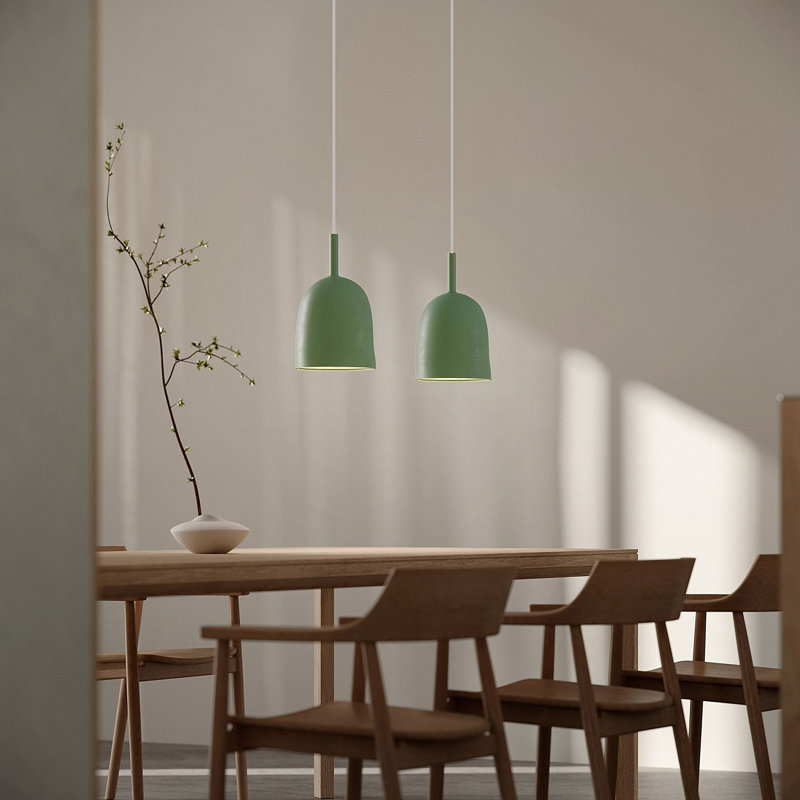 Vessel Pendant Light, Sage, 18.5'' H x 9'' W x 9'' D, White