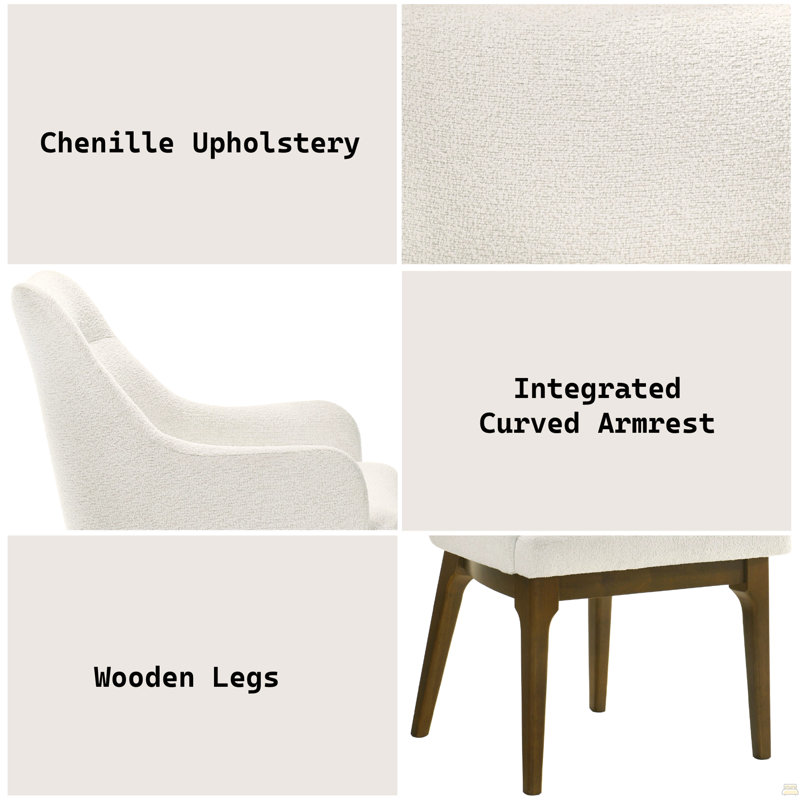 Chaise d'appoint en chenille (ensemble de 2)