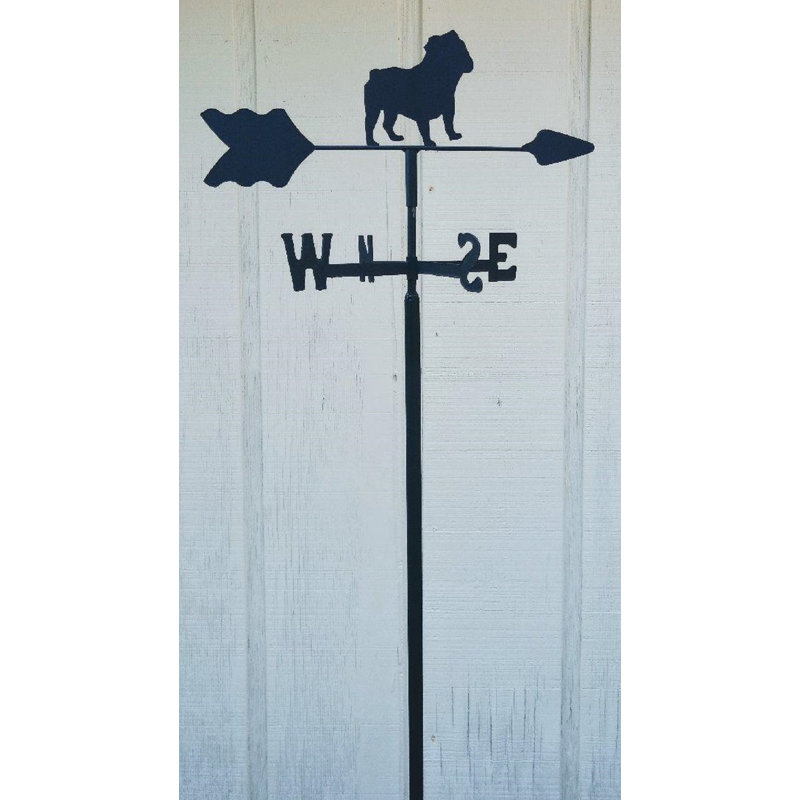Girouette de jardin bouledogue anglais