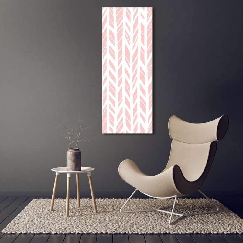 Herringbone Pattern - Wrapped Canvas Print