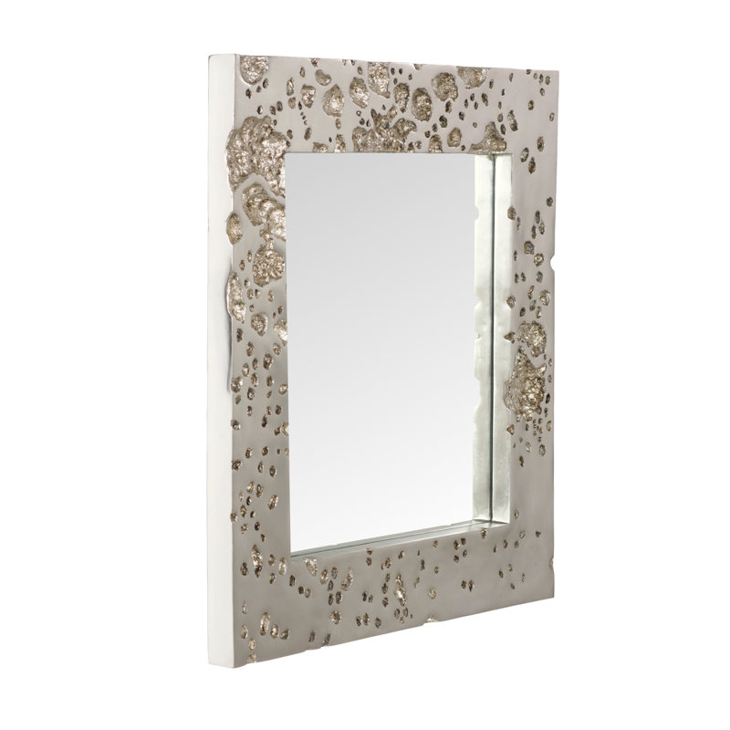 Splotch Beveled Accent Mirror, Silver