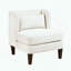 Chaise d'appoint moderne en velours côtelé avec coussin, support à ressorts ensachés et housse amovible-1394126172