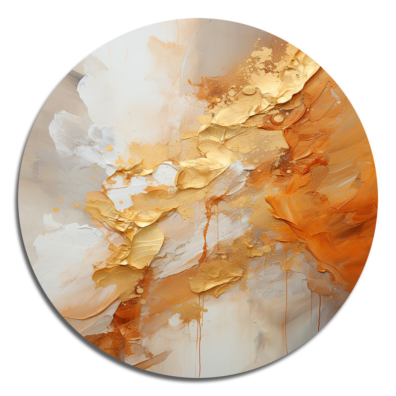 Curtis - Art abstrait rond en métal, H 16 po x l 16 po