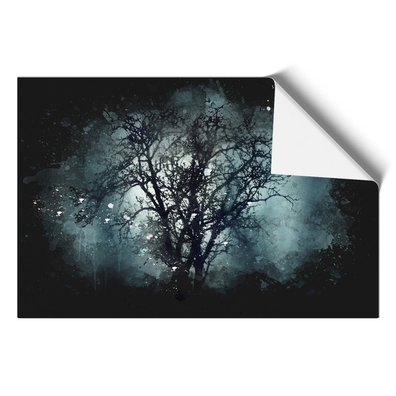 Tree at Dusk - Unframed Painting, 30cm H x 42cm W x 0.1cm D