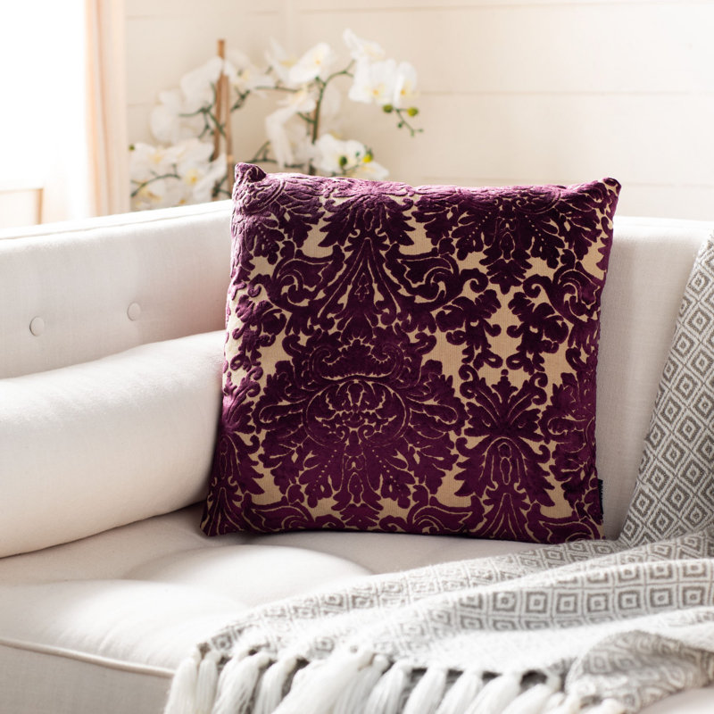 Lenna Damask Reversible Throw Pillow