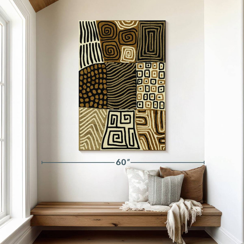 Avery Neutral Tribal Lines, 48" H x 32" W