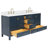 Cambridge 72.25'' Double Bathroom Vanity with Carrara Quartz Top-1350377188
