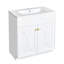 Meuble-lavabo autoportant moderne avec lavabo en céramique et beaucoup de rangement-336050829