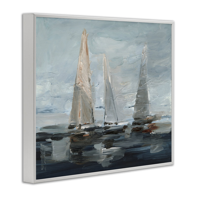  «Painterly Sail Sail Trio», art de la giclée encadrée par Ethan Harper, H 16 po x l 20 po