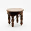 Devencove Solid Wood Side Table – Round Brown Top with Four-Leg Base, Perfect Accent Table for Living Spaces