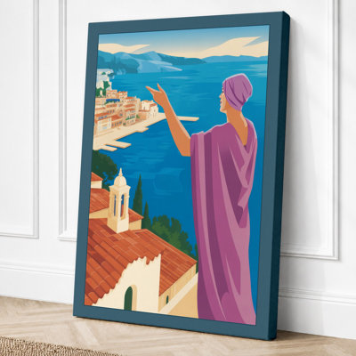 Mediterranean Gesture Vintage 1 Piece Wrapped Canvas Wall Art